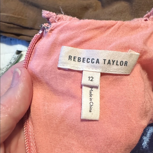 Rebecca Taylor Coral Floral Dress cotton and silk - Picture 2 of 6